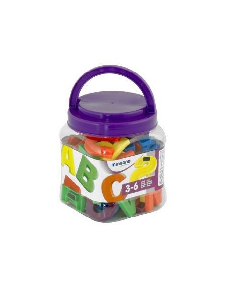 ML97922,Litere mari de tipar magnetice Miniland 72 piese