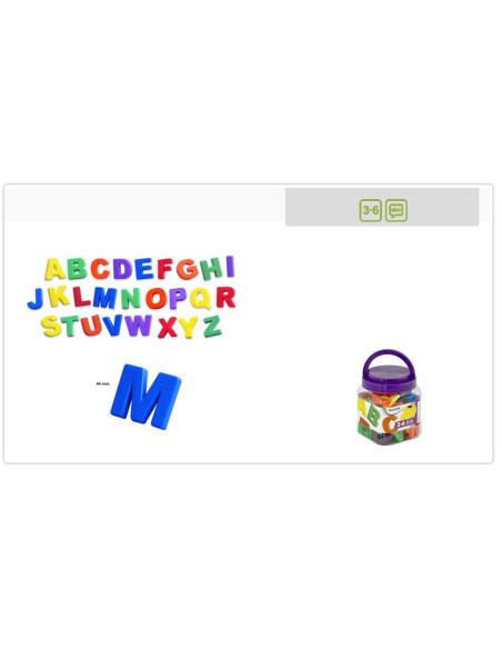 ML97922,Litere mari de tipar magnetice Miniland 72 piese