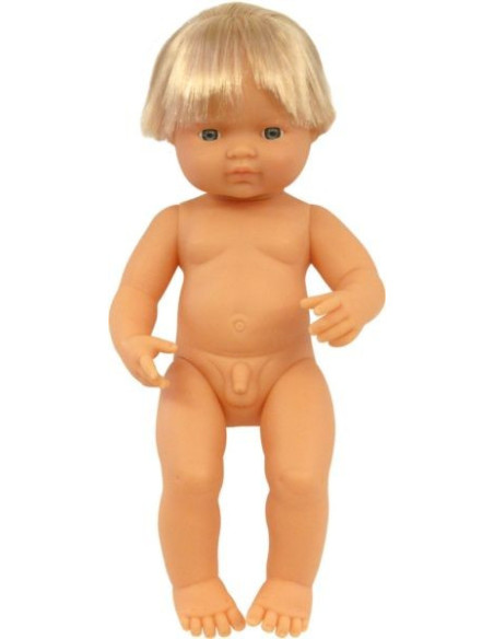 ML31051,Papusa Bebelus european baiat Miniland 38 cm