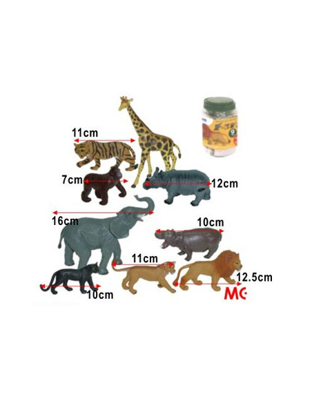 ML25119,Animale salbatice set de 9 figurine - Miniland