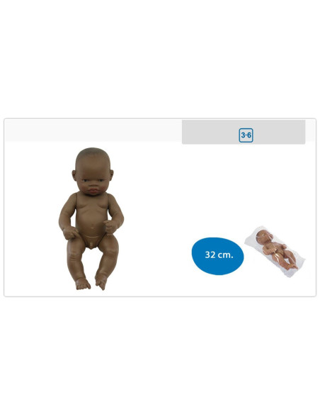 ML31033,Papusa Bebelus african Baiat 32 cm - Miniland