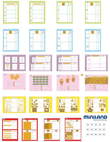 ML95050,Joc educativ Baza 10 Set 121 piese la cutie Miniland ML95050,Joc educativ Baza 10 Set 121 piese la cutie Miniland