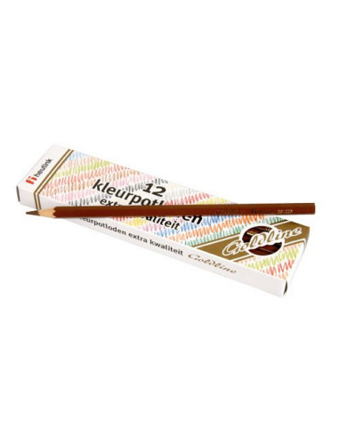 E061003,Set 12 creioane colorate Goldline 3.7 mm Maro inchis - Heutink