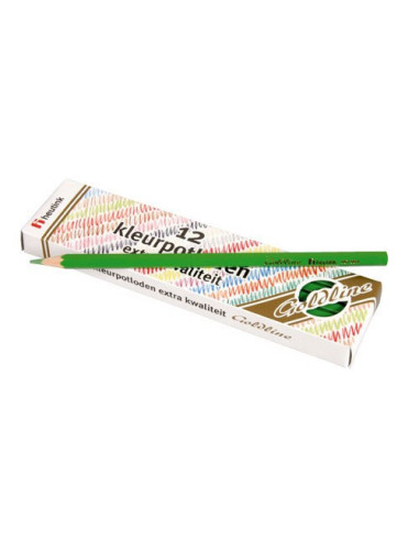 E061004,Set 12 creioane colorate Goldline 3.7 mm Verde deschis - Heutink