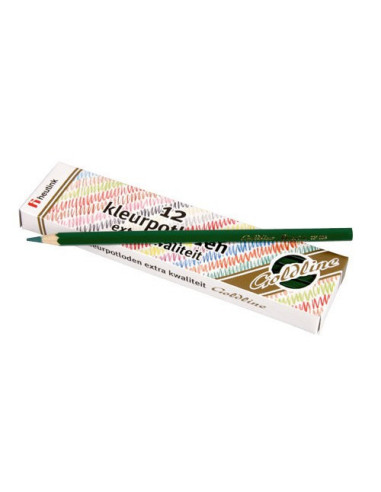 E061005,Set 12 creioane colorate Goldline 3.7 mm Verde inchis - Heutink