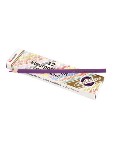 E061008,Set 12 creioane colorate Goldline 3.7 mm Violet - Heutink