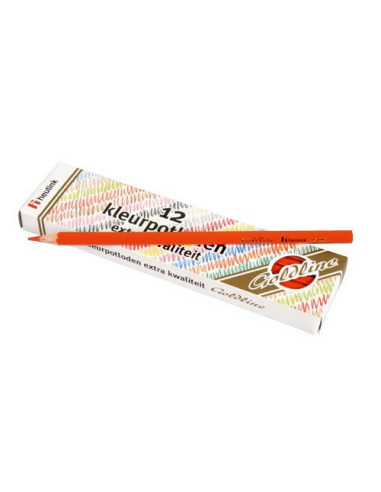 E061009,Set 12 creioane colorate Goldline 3.7 mm Rosu deschis - Heutink