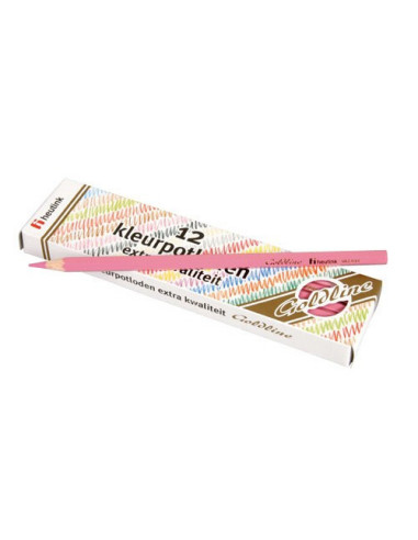 E061014,Set 12 creioane colorate Goldline 3.7 mm Roz - Heutink