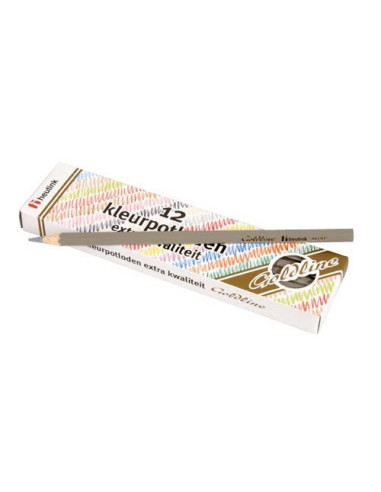 E061017,Set 12 creioane colorate Goldline 3.7 mm Gri - Heutink