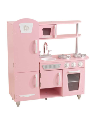 KK53347,Bucatarie de joaca din lemn Vintage Roze