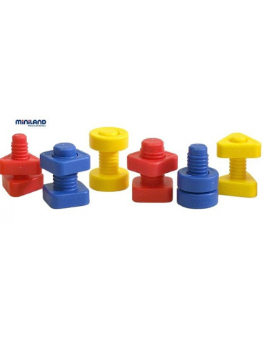 ML31721,Joc Suruburi si Piulite Miniland ML31721,Joc Suruburi si Piulite Miniland