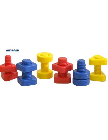 ML31721,Joc Suruburi si Piulite Miniland ML31721,Joc Suruburi si Piulite Miniland