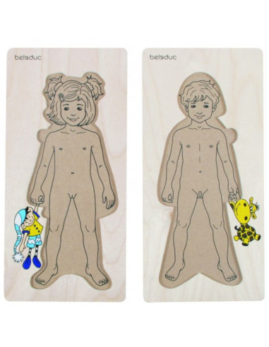 BEL17058,Puzzle lemn Imbracam copiii Beleduc