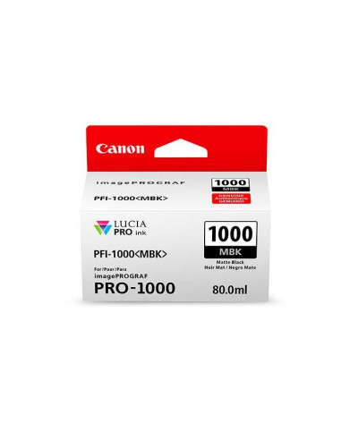 Cartus cerneala original Canon PFI1000MBK, BS0545C001AA, Matte