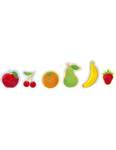 ML35211,Set 6 puzzle Fructe - Miniland