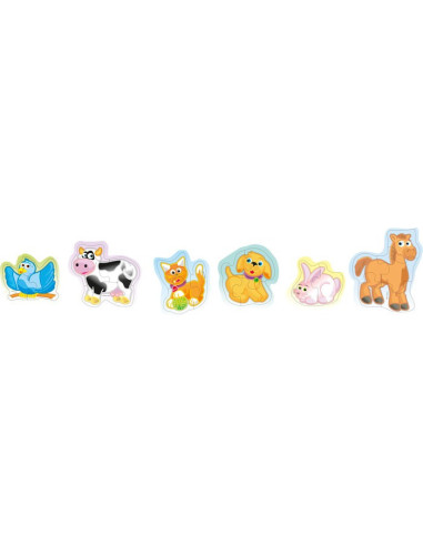 ML35221,Set 6 puzzle Animale - Miniland