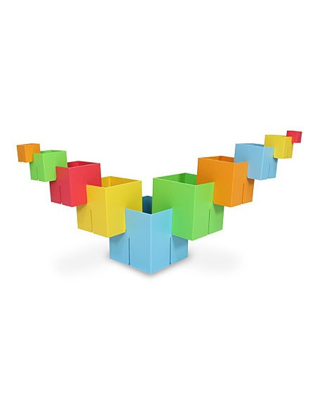 FBTFB024-O,Joc de constructie Cuburi DADO Original - Fat Brain Toys