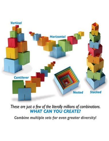 FBTFB024-O,Joc de constructie Cuburi DADO Original - Fat Brain Toys