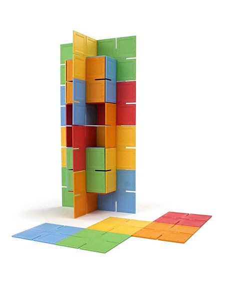 FBTFA030-1,Joc de constructie Patrate DADO Original - Fat Brain Toys