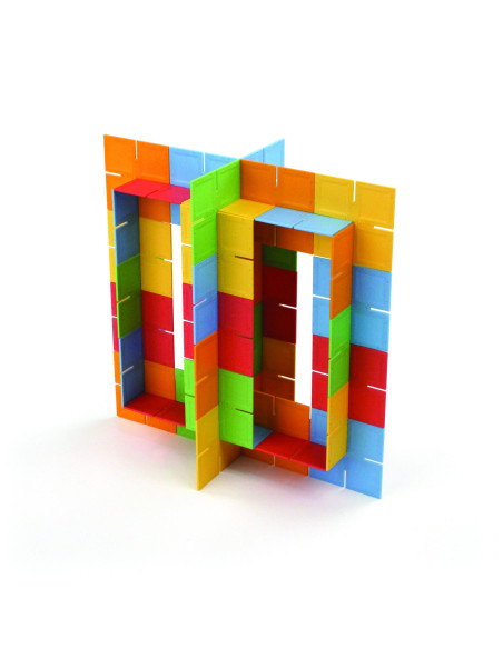 FBTFA030-1,Joc de constructie Patrate DADO Original - Fat Brain Toys