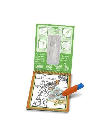 MD9441,Carnet de colorat cu Apa magica Safari - Melissa and Doug