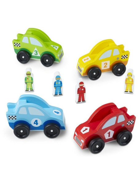 MD0706,Set masinute de curse din lemn Melissa and Doug