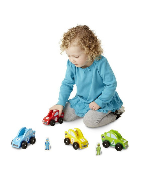 MD0706,Set masinute de curse din lemn Melissa and Doug