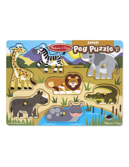 MD9054,Puzzle din lemn Animalele safari