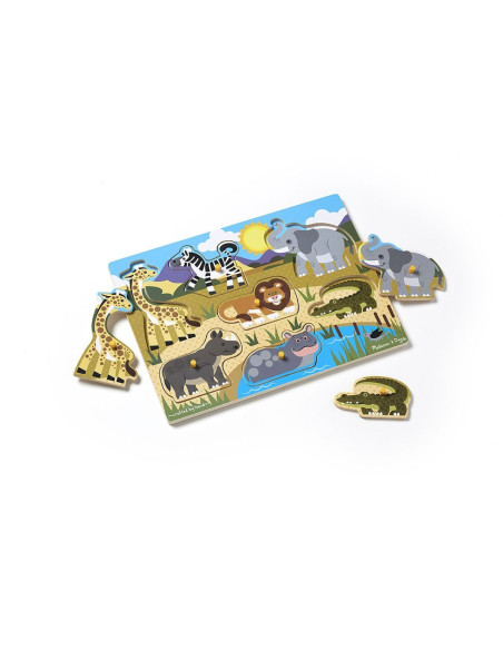 MD9054,Puzzle din lemn Animalele safari