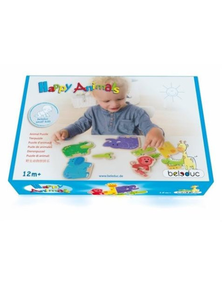 BEL18011,Primul meu puzzle Animale vesele - Beleduc
