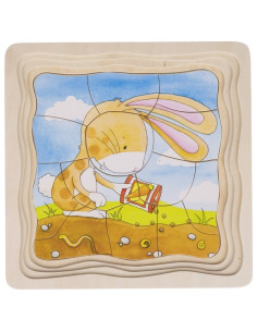 GOKI57495,Puzzle stratificat Gradina iepurasilor 2