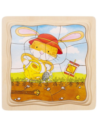 GOKI57495,Puzzle stratificat Gradina iepurasilor GOKI57495,Puzzle stratificat Gradina iepurasilor