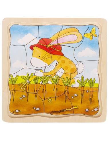 GOKI57495,Puzzle stratificat Gradina iepurasilor GOKI57495,Puzzle stratificat Gradina iepurasilor