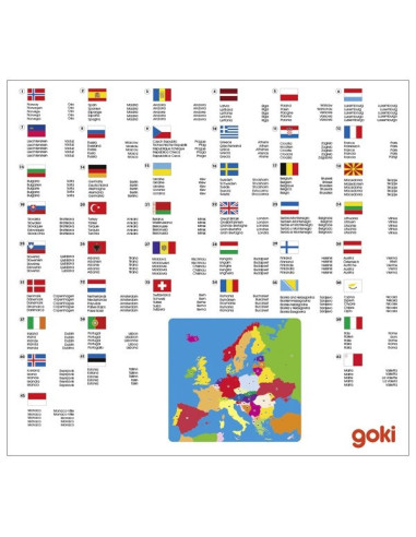 GOKI57509,Puzzle din lemn Harta Europei GOKI57509,Puzzle din lemn Harta Europei