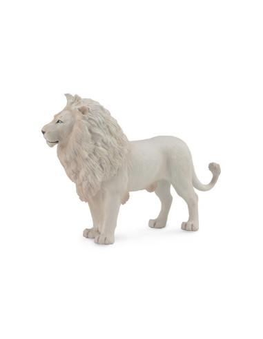 COL88785L,Figurina Leu Alb L Collecta