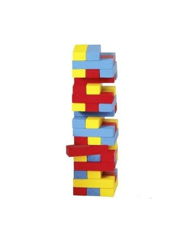 GOKIHS973,Joc Jenga cu piese din lemn Colori
