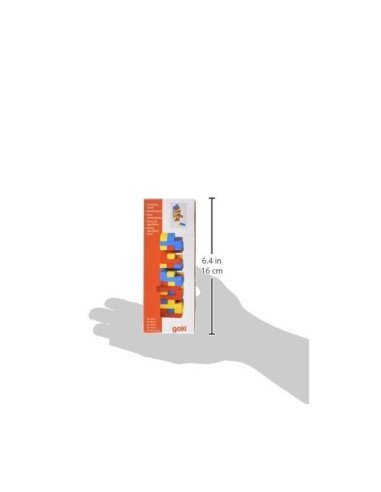 GOKIHS973,Joc Jenga cu piese din lemn Colori