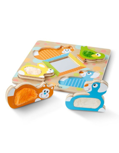 MD1898,Puzzle tactil cu oglinda Pets Melissa and Doug