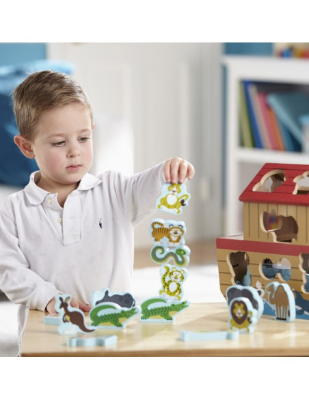 MD3786,Set de joaca din lemn Arca lui Noe Melissa and Doug