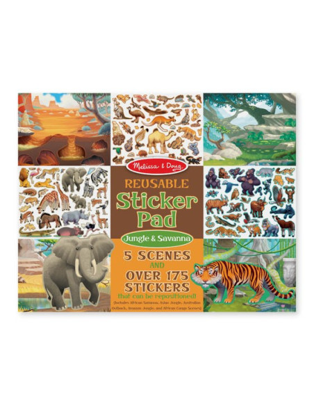 MD30502,Bloc cu abtibilduri reutilizabile Jungla Melissa and Doug