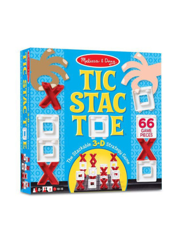 MD2097,Joc X si O 3D Tic Stac Toe Melissa and Doug MD2097,Joc X si O 3D Tic Stac Toe Melissa and Doug