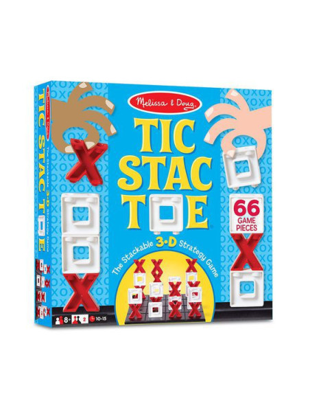 MD2097,Joc X si O 3D Tic Stac Toe Melissa and Doug MD2097,Joc X si O 3D Tic Stac Toe Melissa and Doug