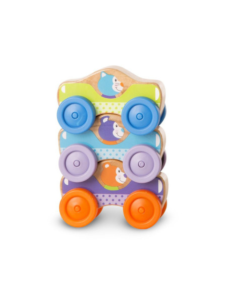MD30129,Masinute de stivuit cu animale - Melissa and Doug