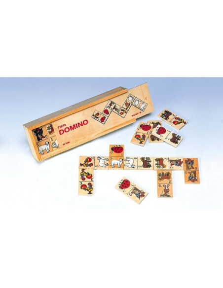 GOKIWG090,Domino Animale in cutie de lemn