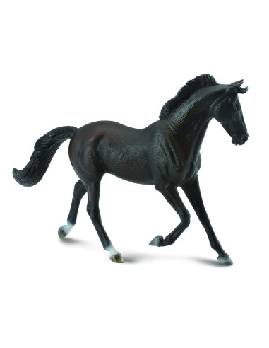 COL88478XL,Figurina Iapa Thoroughbred Neagra pictata manual XL Collecta