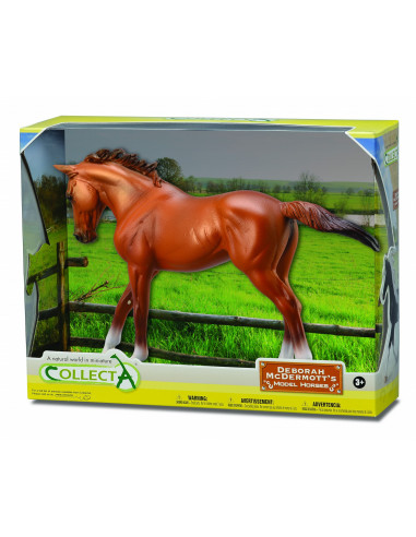 COL89579WB,Figurina in cutie Iapa Thoroughbred Chestnut pictata manual WB Collecta