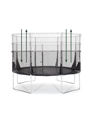PLUM30236,Set trambulina cu plasa de protectie telescopica 244 cm ZONE II EVOLUTION PLUM