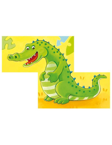 GOKI57434,Puzzle din cuburi Animale Salbatice
