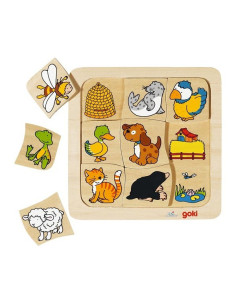 GOKI56881,Joc puzzle de asociere Casutele animalelor