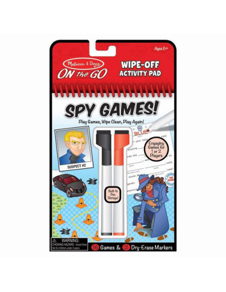 MD30170,Carnet reutilizabil cu activitati si jocuri Spionaj-Melissa And Doug